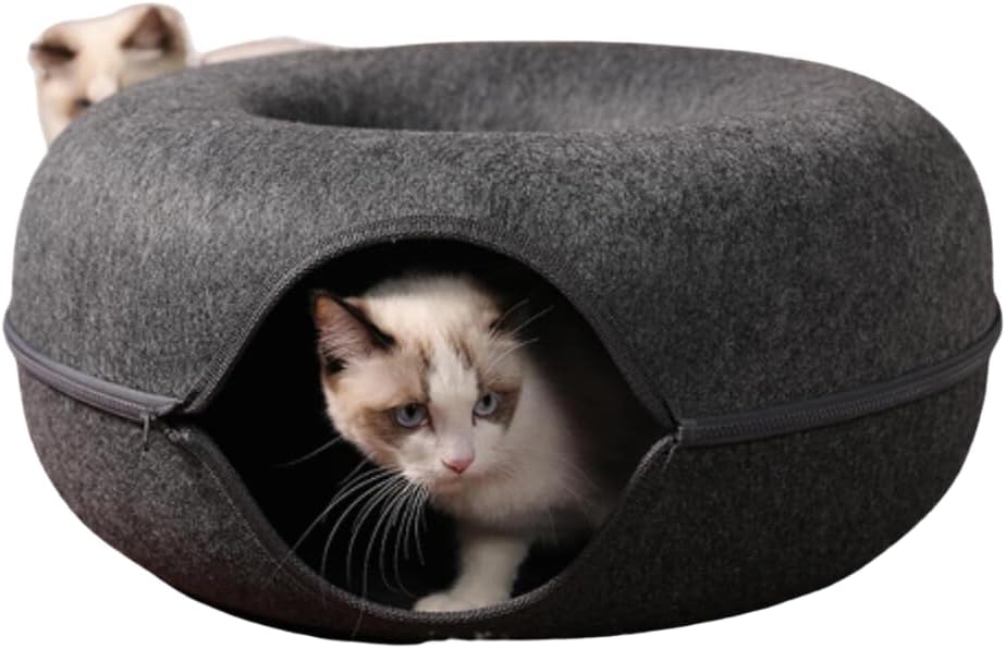 Toca túnel Para Gatos-ambientes internos-túnel de donut rosquinha